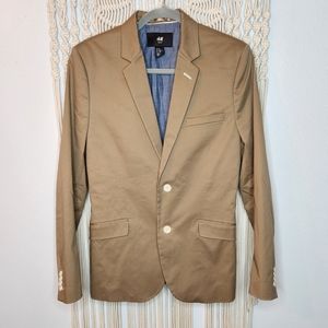H&M Mens blazer sz 36R tan khaki suit coat  career casual business